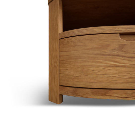 Matlock Curved Solid Oak 4 Drawer Coffee Table