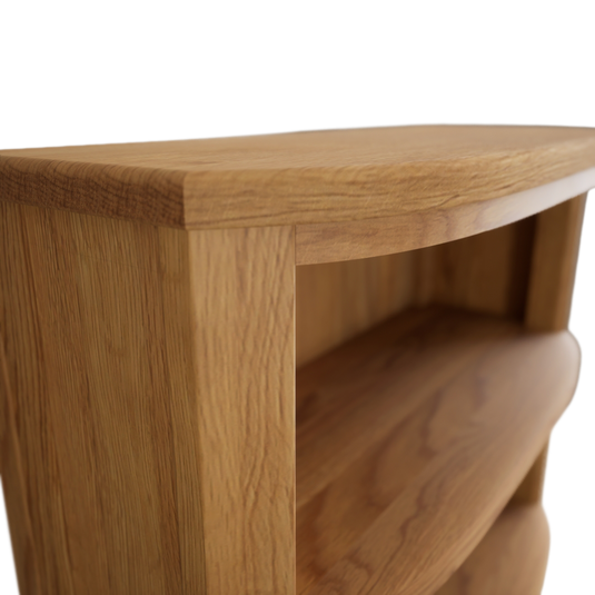 Matlock Curved Solid Oak Small Bookcase