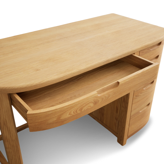 Matlock Curved Solid Oak Computer Desk