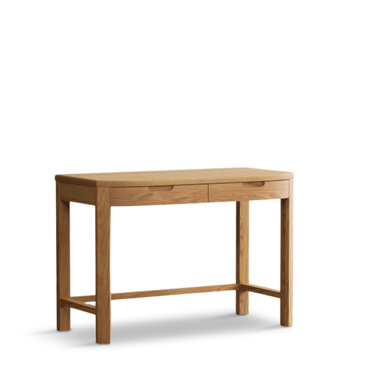 Matlock Curved Solid Oak Compact Desk