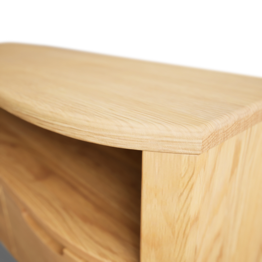 Matlock Curved Solid Oak Large TV Unit