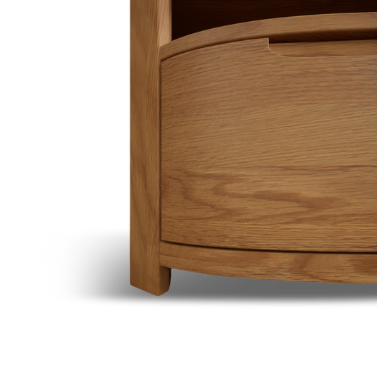 Matlock Curved Solid Oak Large TV Unit