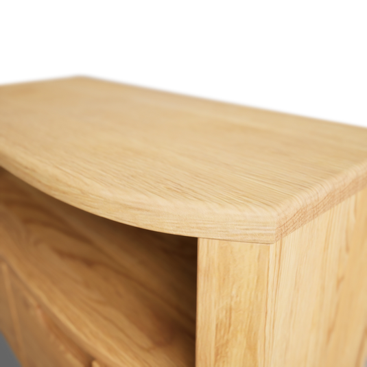 Matlock Curved Solid Oak Small TV Unit
