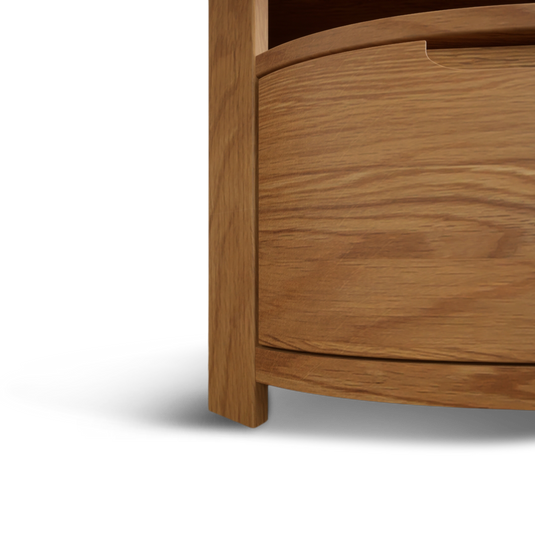 Matlock Curved Solid Oak Small TV Unit