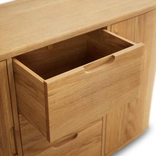 Matlock Curved Solid Oak Large Sideboard