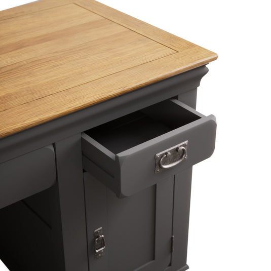 Bennett Oak and Charcoal Painted Desk