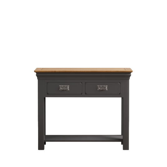 Bennett Oak and Charcoal Painted Console Table