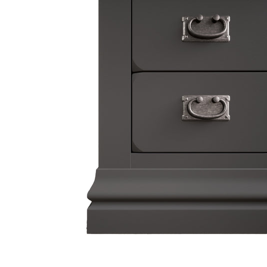 Bennett Oak and Charcoal Painted 2 Drawer Bedside Table