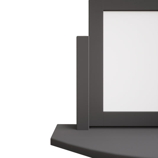 Bennett Oak and Charcoal Painted Dressing Table Mirror