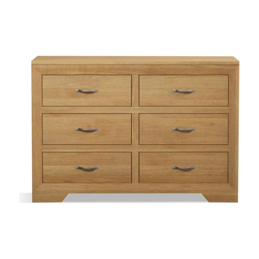 Bellingham Solid Oak Wide Chest Of Drawers