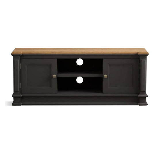 Bewley Oak and Charcoal Grey Painted Large TV Cabinet