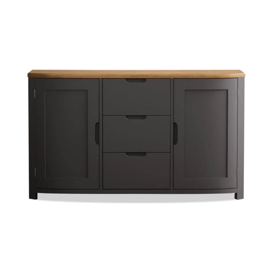 Brahms Oak and Charcoal Painted Large Sideboard