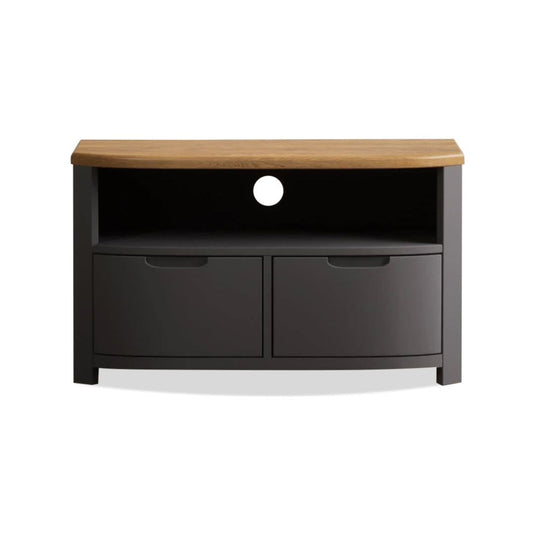 Brahms Oak and Charcoal Painted Small TV Unit