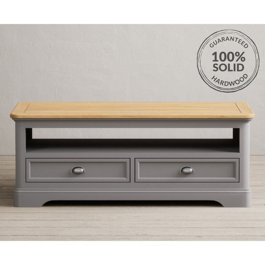 Bridstow Oak and Light Grey Painted 4 Drawer Coffee Table Occasionals Bridstow