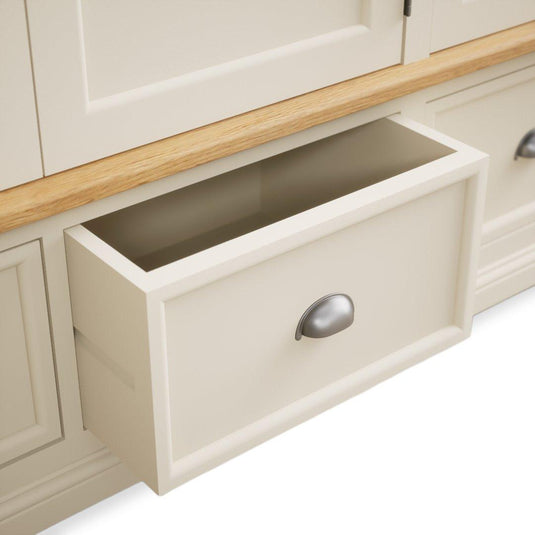 Bridstow Oak and Cream Painted Triple Wardrobe Storage Bridstow