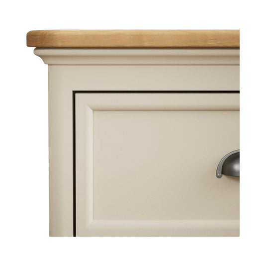 Bridstow Oak and Cream Painted Wide Chest Of Drawers Storage Bridstow