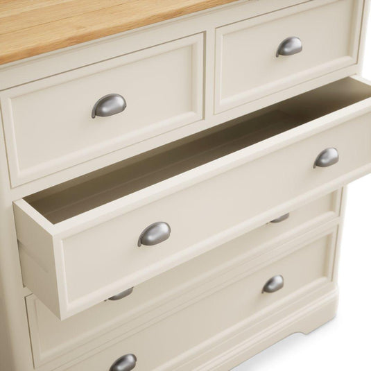 Bridstow Oak and Cream Painted 2 Over 3 Chest of drawers Storage Bridstow