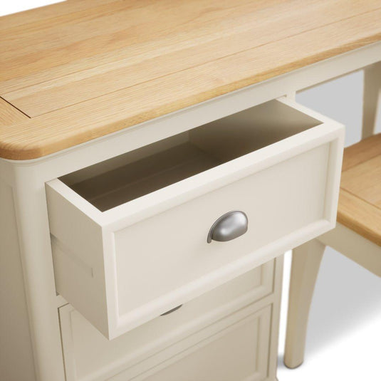 Bridstow Oak and Cream Painted Dressing Table Set Storage Bridstow
