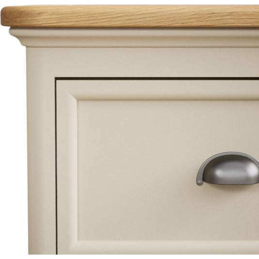 Bridstow Oak and Cream Painted 2 Drawer Bedside Chest Storage Bridstow