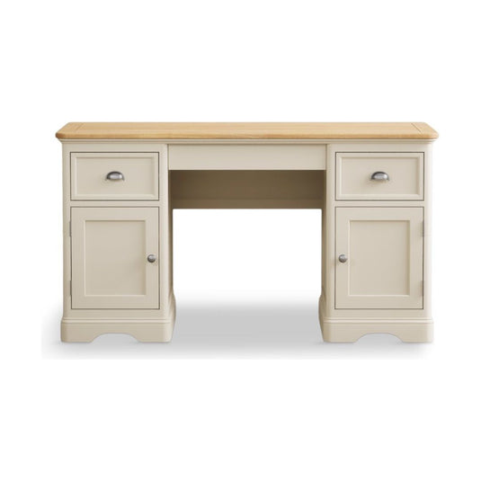 Bridstow Oak and Cream Painted Computer Desk Storage Bridstow