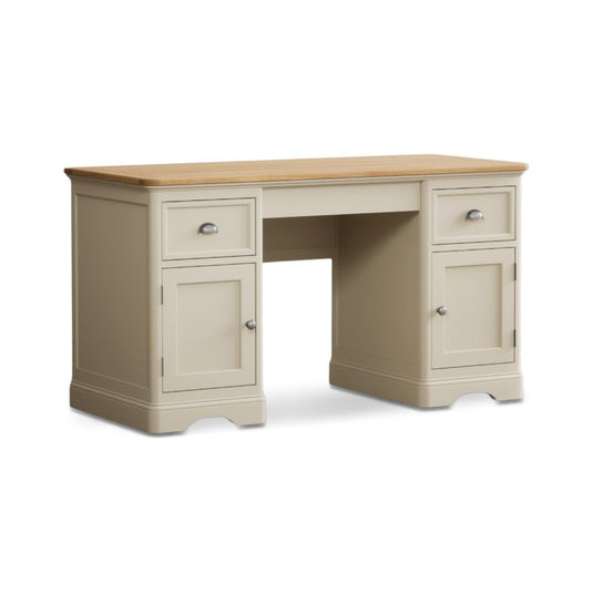 Bridstow Oak and Cream Painted Computer Desk Storage Bridstow