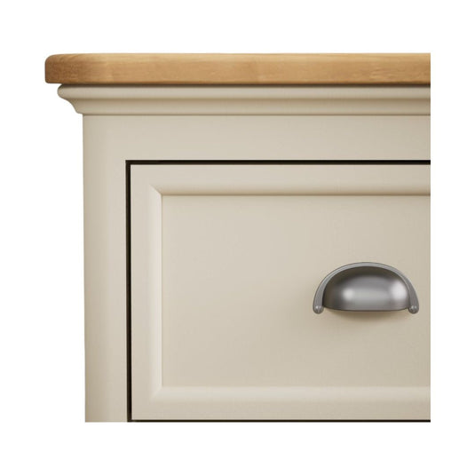 Bridstow Oak and Cream Painted Computer Desk Storage Bridstow