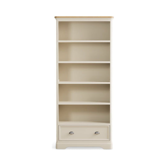 Bridstow Oak and Cream Painted Tall Bookcase Storage Bridstow