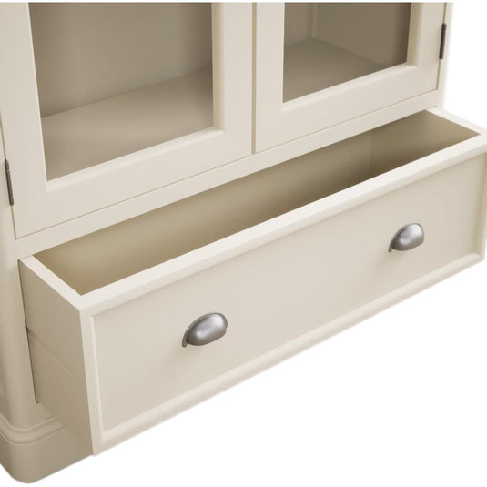 Bridstow Oak and Cream Painted Glazed Display Cabinet Storage Bridstow