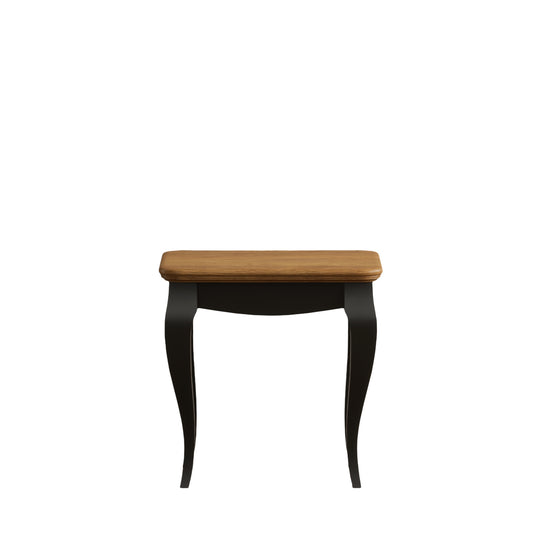 Maison Noir Oak and Black Painted Dressing Table Stool