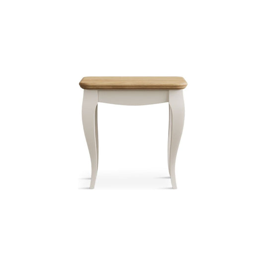 Chateau Oak and Soft White Painted Dressing Table Stool Stools Chateau