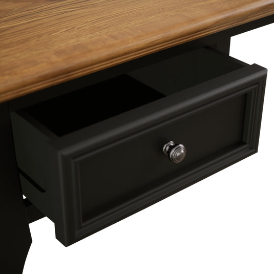 Maison Noir Oak and Black Painted Computer Desk