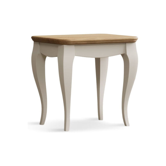 Chateau Oak and Soft White Painted Dressing Table Stool Stools Chateau