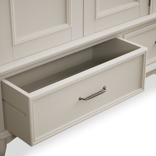 Chateau Oak and Soft White Painted Triple Wardrobe Wardrobes Chateau