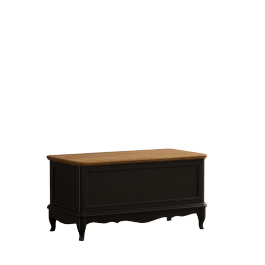 Maison Noir Oak and Black Painted Blanket Box