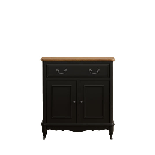 Maison Noir Oak and Black Painted Small Sideboard