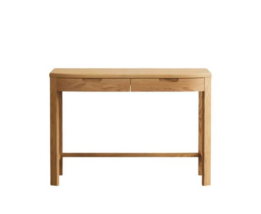 Matlock Curved Solid Oak Compact Desk