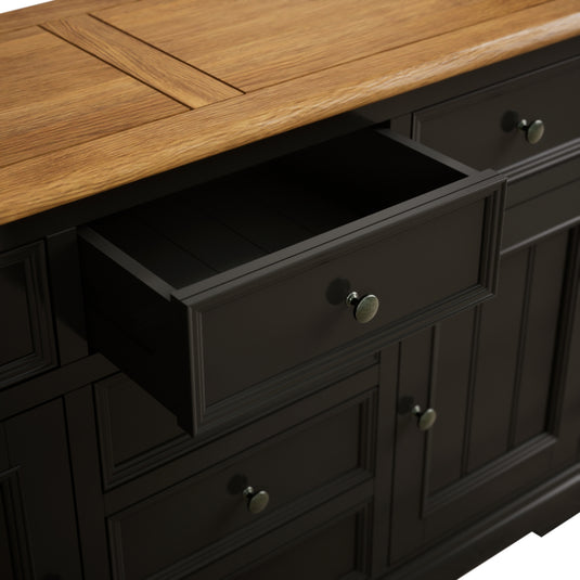 Marden Oak and Black Painted Large Sideboard