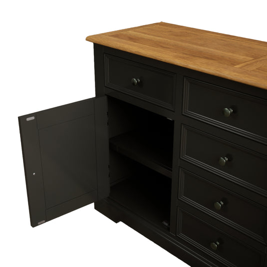 Marden Oak and Black Painted Large Sideboard