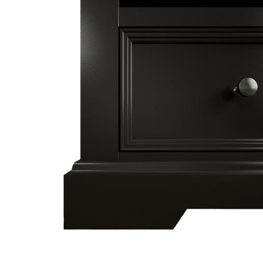 Marden Oak and Black Painted Corner TV Cabinet