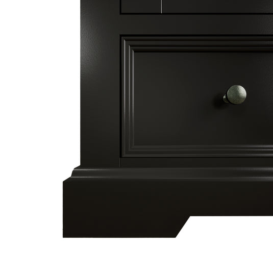 Marden Oak and Black Painted Glazed Display Cabinet