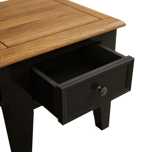Marden Oak and Black Painted Lamp Table