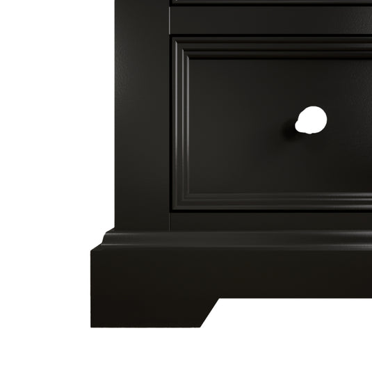 Marden Oak and Black Painted 2 Drawer Bedside Chest