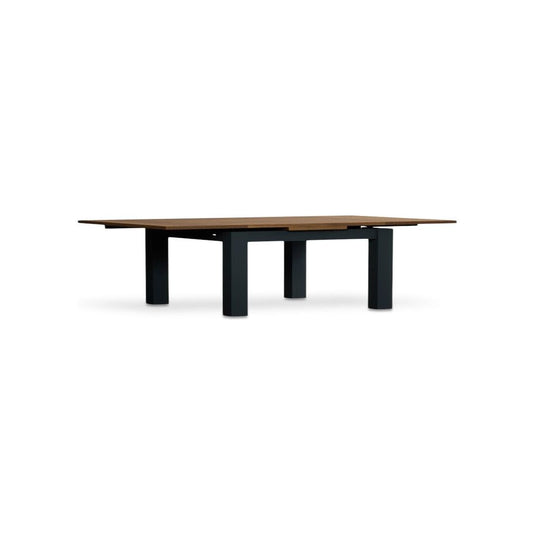 Extending Hampshire 90cm Oak and Dark Blue Painted Dining Table Table Hampshire