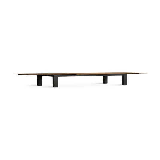 Extending Hampshire 180cm Oak and Charcoal Grey Painted Dining Table Table Hampshire