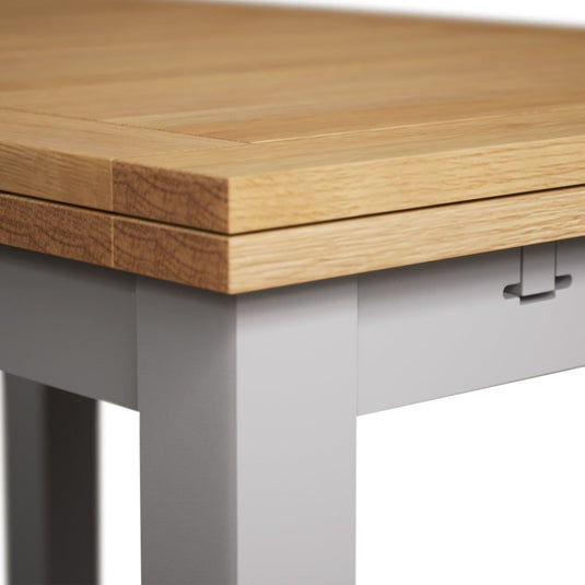 Extending Romney 140cm Oak and Light Grey Painted Dining Table