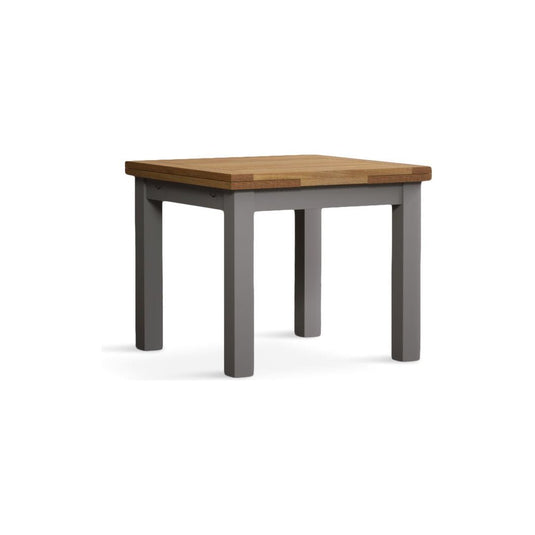 Extending Hampshire 90cm Oak and Light Grey Painted Dining Table Table Hampshire
