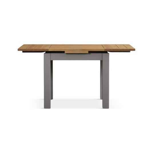 Extending Hampshire 90cm Oak and Light Grey Painted Dining Table Table Hampshire