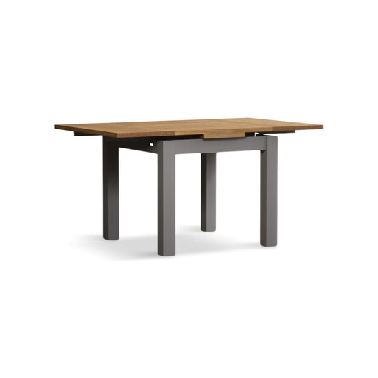 Extending Hampshire 90cm Oak and Light Grey Painted Dining Table Table Hampshire