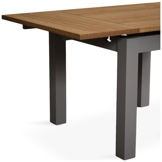 Extending Hampshire 90cm Oak and Light Grey Painted Dining Table Table Hampshire