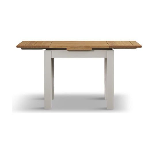 Extending Romney 90cm Oak and Signal White Painted Dining Table